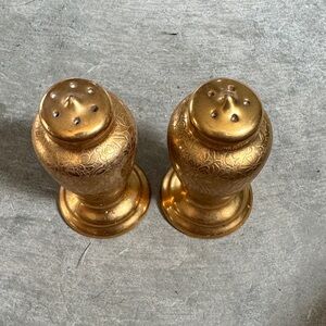Gold Salt and Pepper Shakers